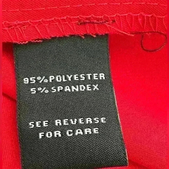 Studio Badgley Mischka Red Embellished Cuffs Blouse (Z15) - Picture 5 of 9